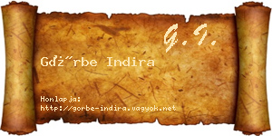 Görbe Indira névjegykártya